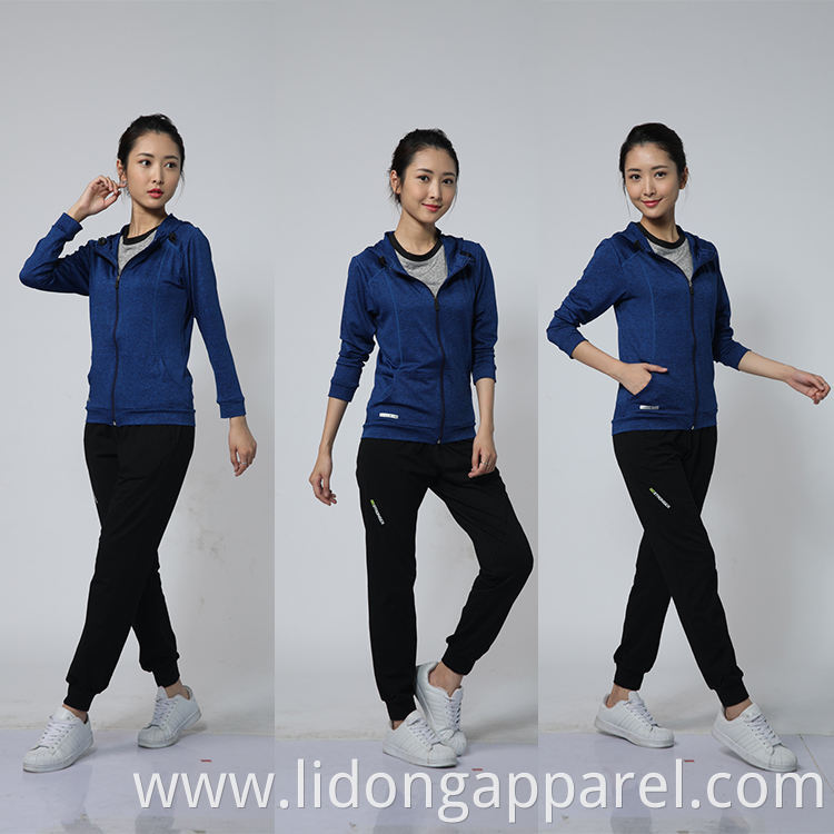 LiDong Custom 88% Polyester 12% Spandex Mens Sportswear Slim Fitness Plain Training Tracksuit